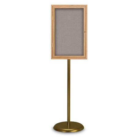 United Visual Products Corkboard, Triple Door, Radius Frame, 72x36", Gold/Keylime UV7005-GOLD-KEYLIME